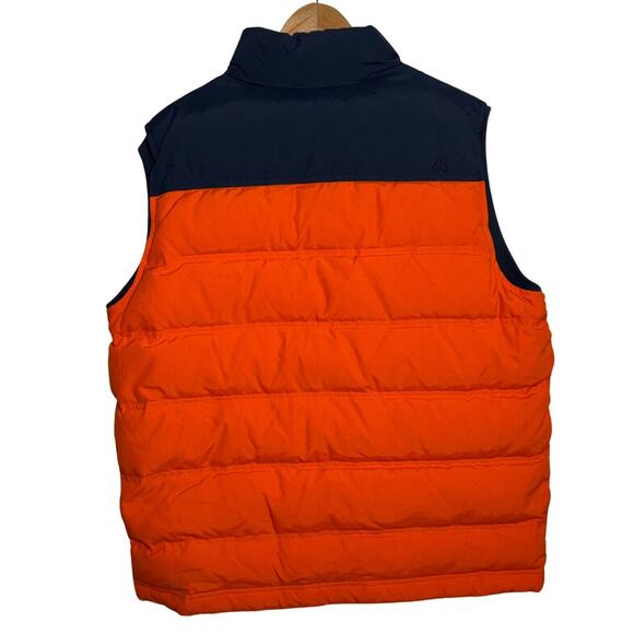 Alpine Design Men’s Puffer Vest Orange Navy Size Large Down Fill - Picture 2 of 6